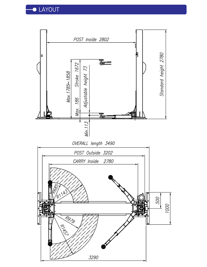 HL-25H The two pillars lifting 4 tons Heshbon