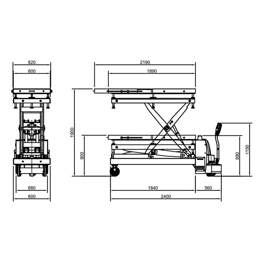 Bàn nâng di động 1.5 tấn Heshbon HLT-7015A Bàn nâng di động 1.5 tấn Heshbon HLT-7015A
