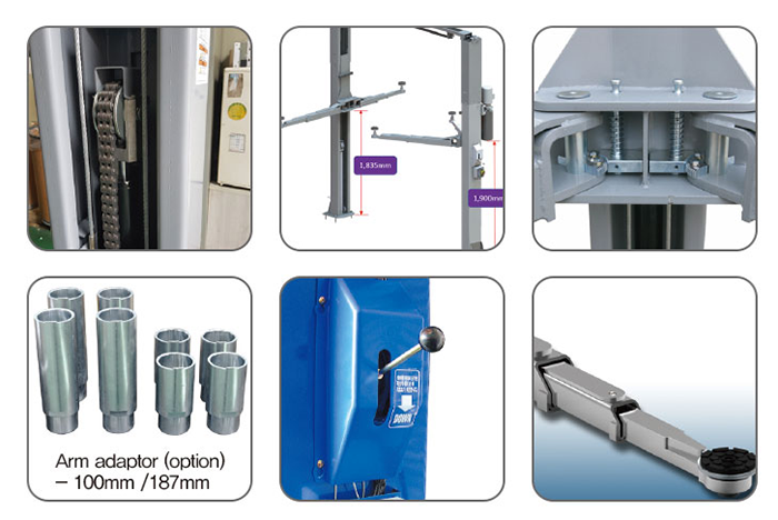 Cầu nâng hai trụ 4 tấn Heshbon HL-24K Cầu nâng hai trụ 4 tấn Heshbon HL-24K