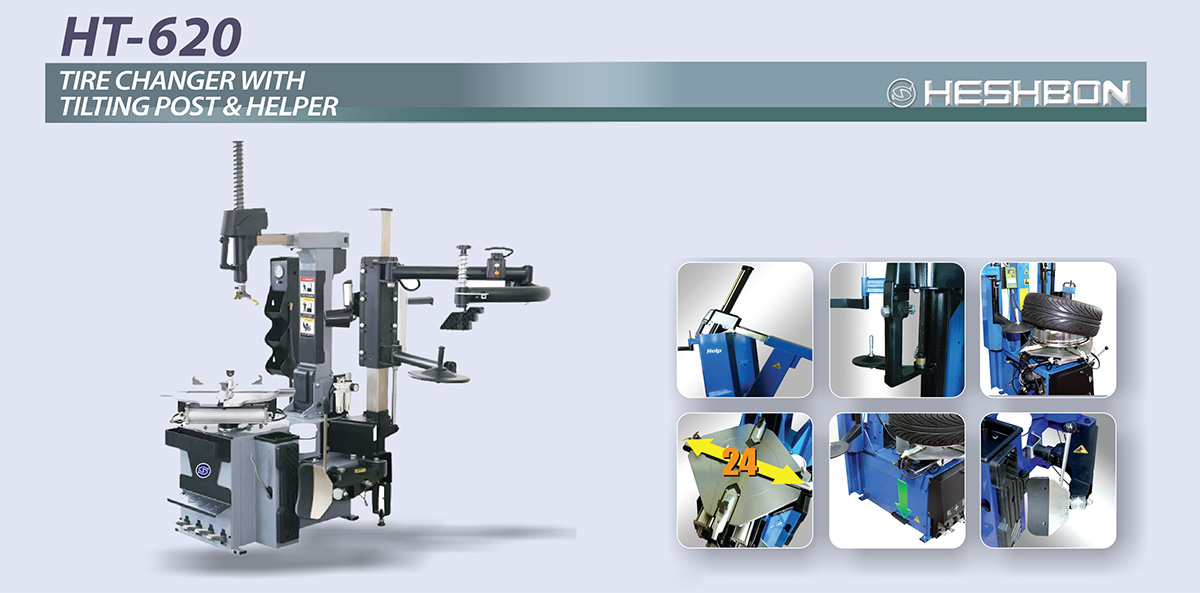 Máy ra vào lốp Heshbon HT-620 có tay trợ lực chuyên nghiệp