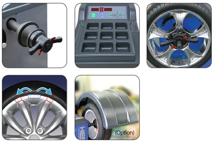 Máy cân bằng động bánh xe Heshbon HW-103 Máy cân bằng động bánh xe Heshbon HW-103