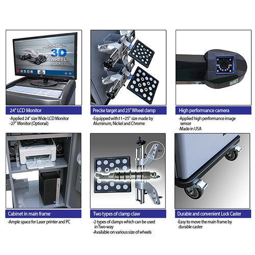 Thiết bị kiểm tra góc đặt bánh 3D Heshbon HA-7000 Thiết bị kiểm tra góc đặt bánh 3D Heshbon HA-7000