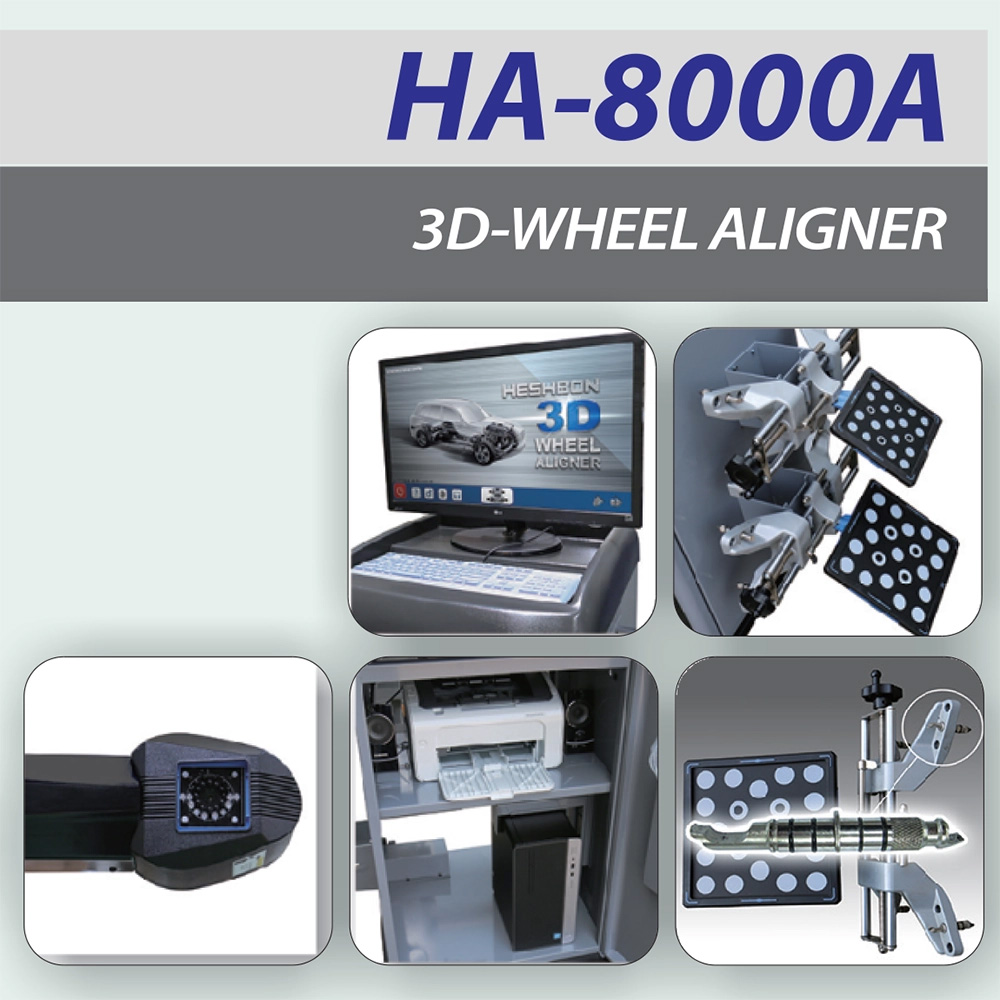 Thiết bị kiểm tra góc lái bánh xe 3D Heshbon HA-8000A Thiết bị kiểm tra góc lái bánh xe 3D Heshbon HA-8000A